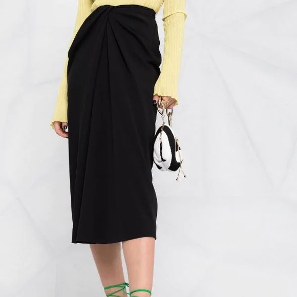 SALE✨VALENTINO twist-detail Pencil skirt - Picture 3 of 8